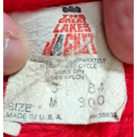 The Great Lakes Jacket Men's Medium Red Full Zip Vintage 1970s Sherpa Lined USA - Picture 6 of 11
